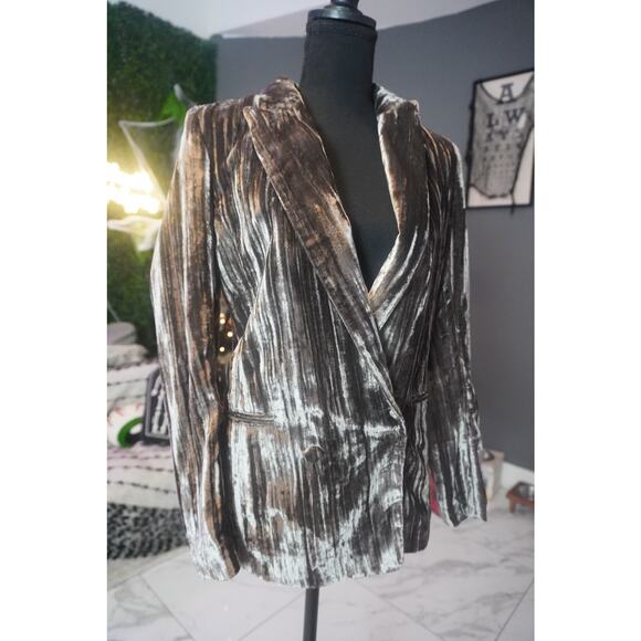 H&M Velour Style Blazer size 2 - Picture 1 of 10
